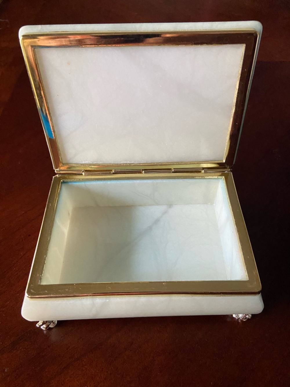 Italian Alabaster Jewelry Box - Picture 5 of 5